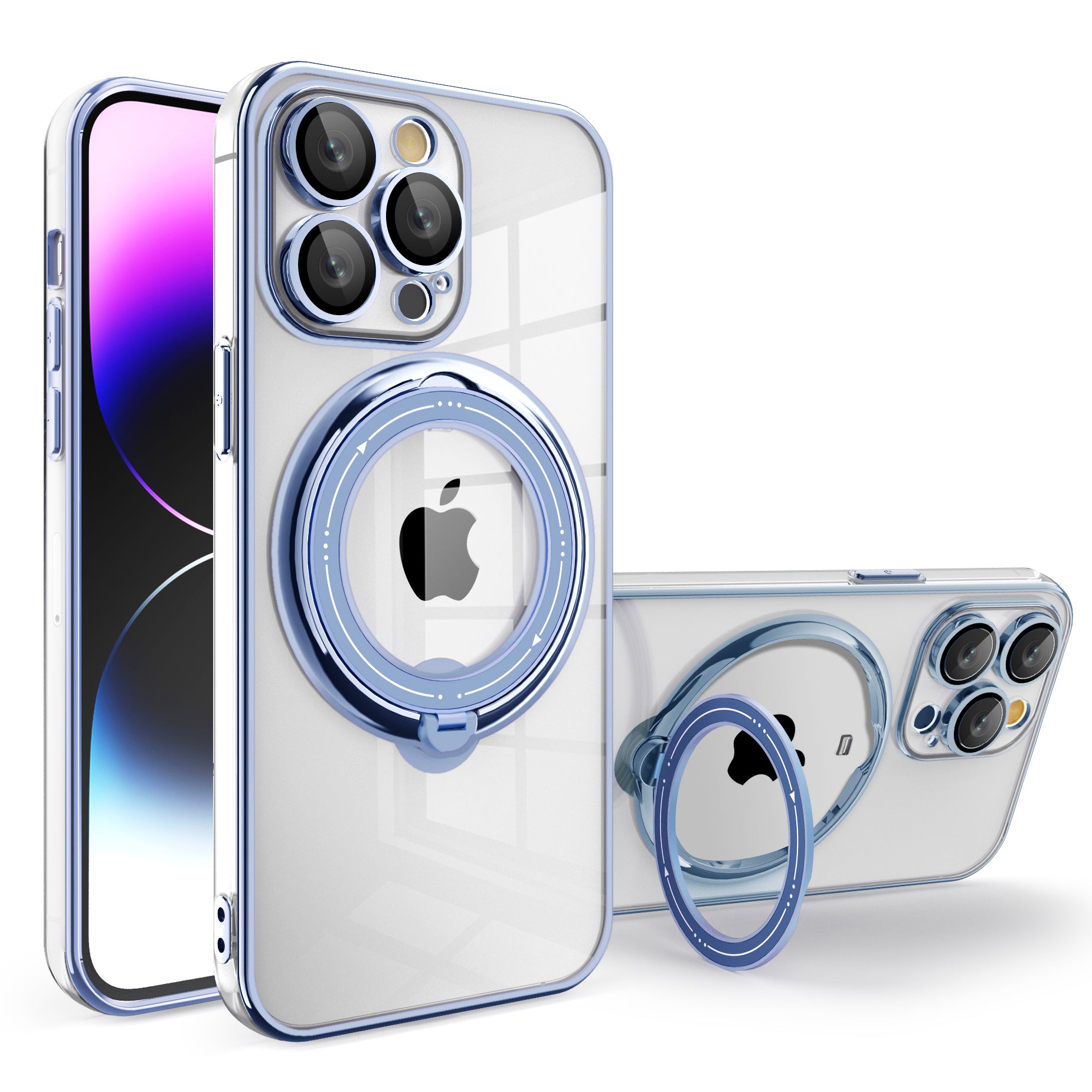 Stødsikkert etui til iPhone 14 Pro PC TPU-telefoncover Roterende Kickstand-telefoncover Kompatibel med MagSafe Stødsikkert etui til iPhone 14 Pro PC TPU-telefoncover Roterende Kickstand-telefoncover Kompatibel med MagSafe
